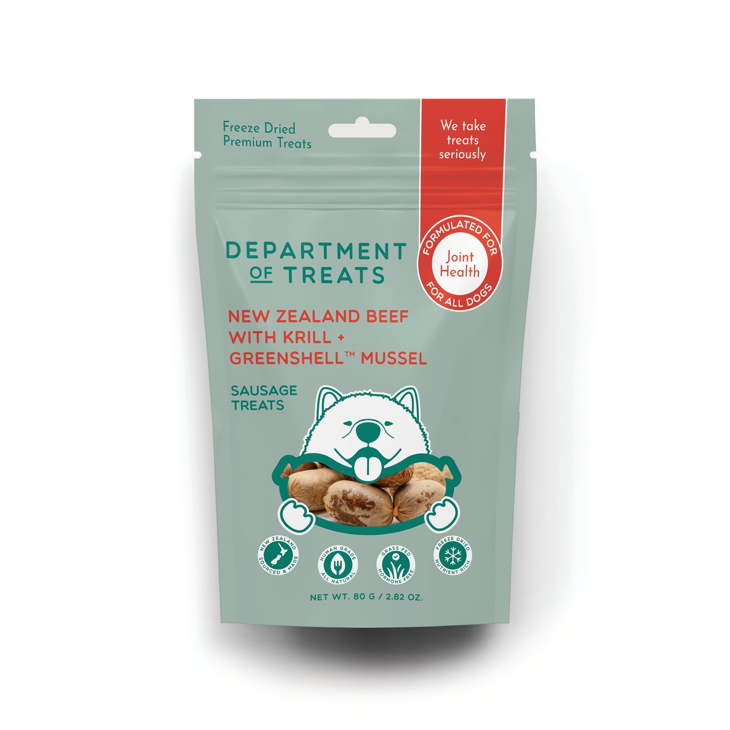Sausage Treats with Beef, Krill + Greenshell Mussel