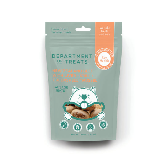 Sausage Treats with Beef, Liver, Krill + Greenshell Mussel